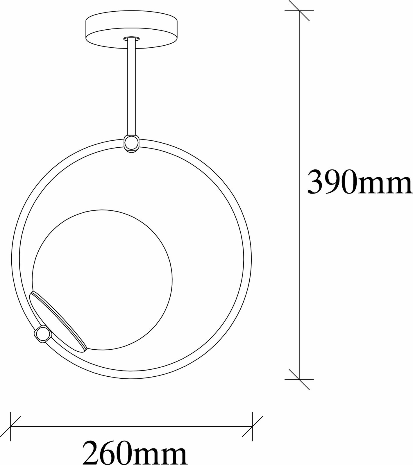 Llambë tavani Opviq, GMN-000013, e zezë