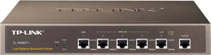 Router TP-Link TL-R480T+, 5 porta 10/100Mbps, balancim i ngarkesës