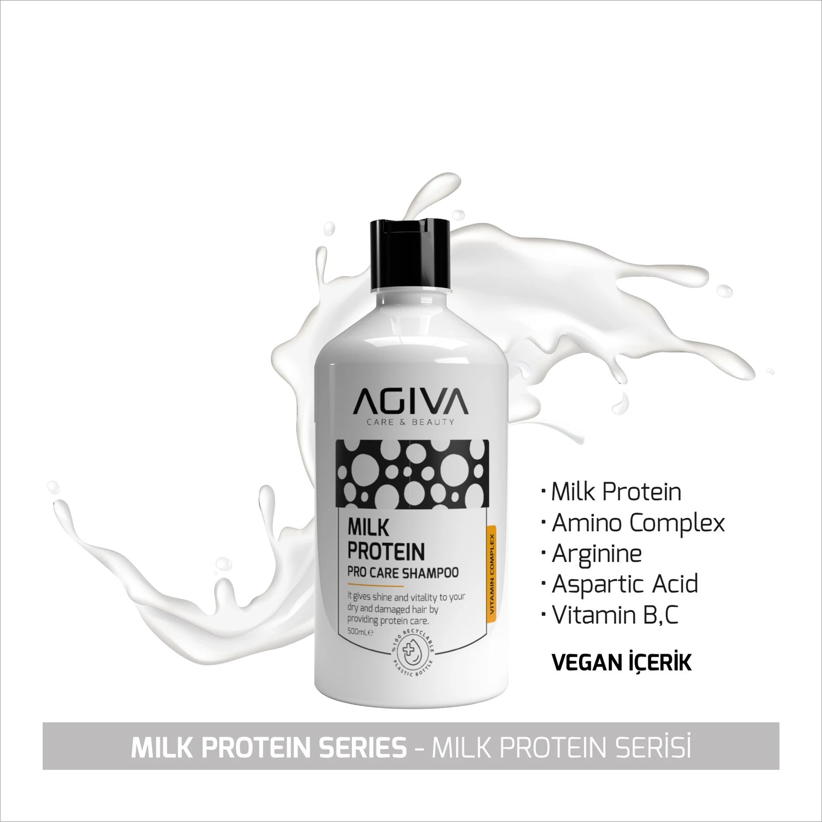Shampon Agiva Milk Protein Amino Complex Pro Care 