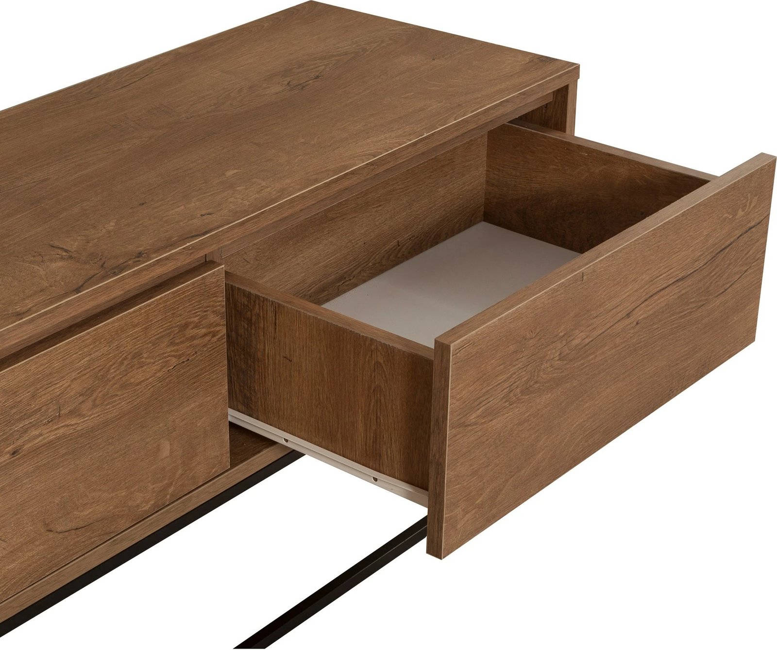 Set mobiljesh për dhomë dite, ngjyrë arre dhe e zezë, Skye Decor, Laxus Takım 23