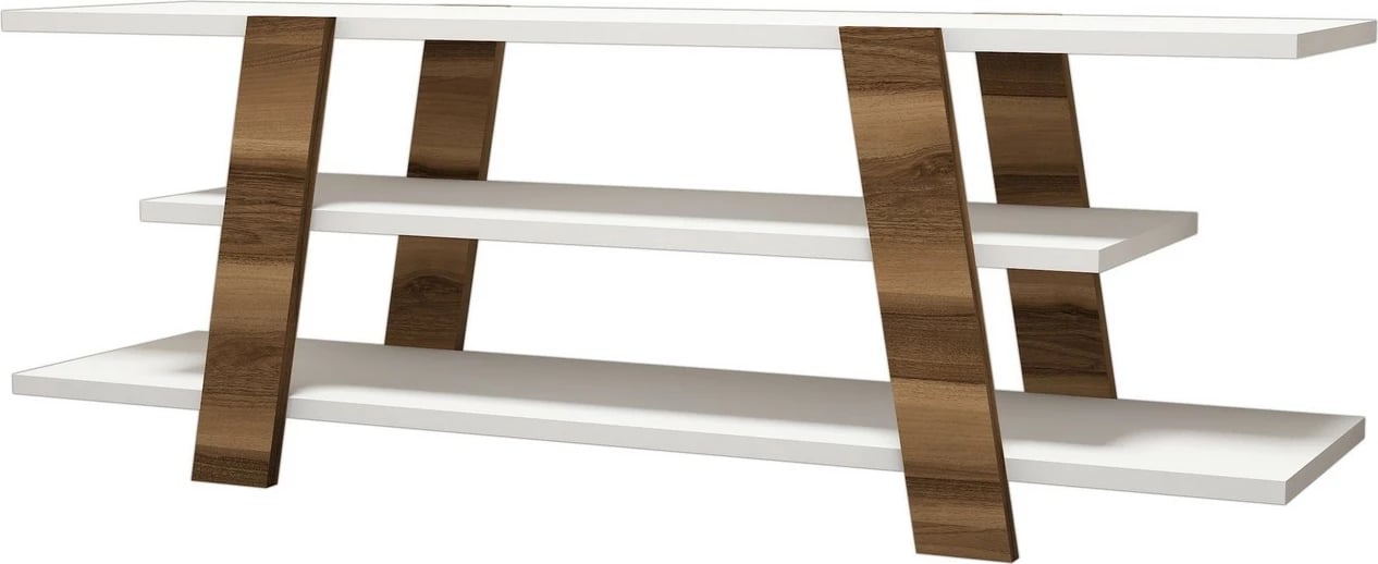 Komodë TV Hanah Home, ngjyrë arrë dhe e bardhë, Flower