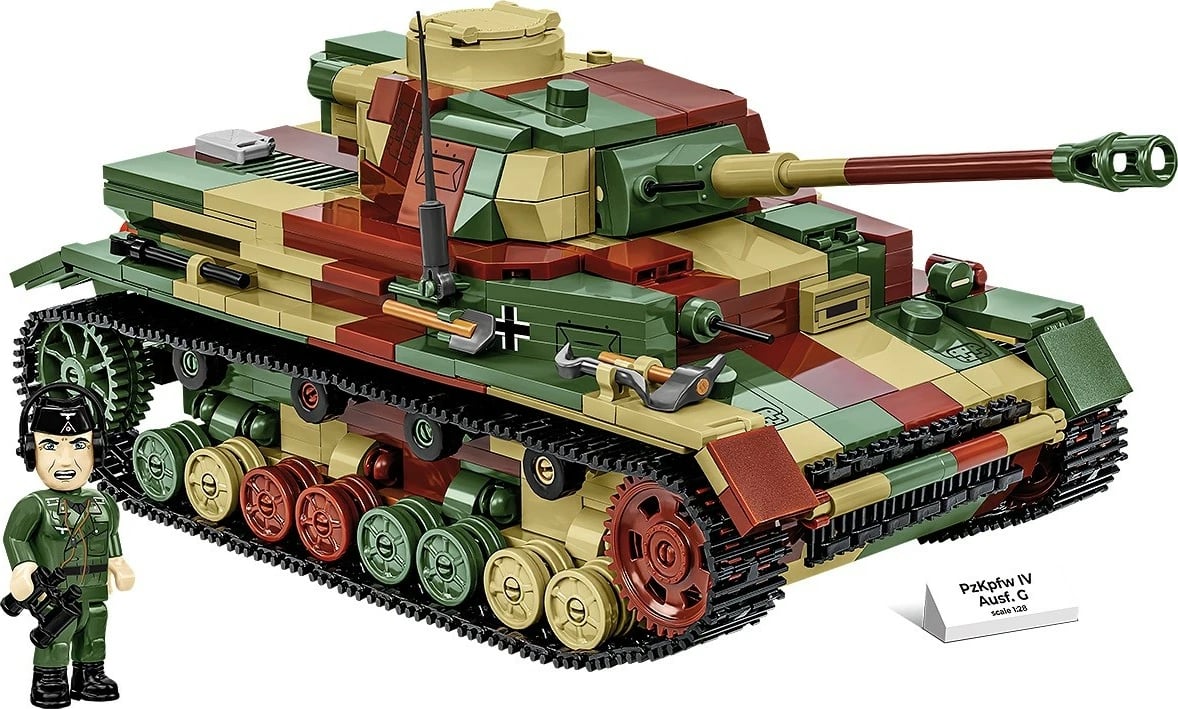 Set blloqesh Cobi Klocki WWII PzKpfw IV Ausf. G, 1107 pjesë, Kamuflazh