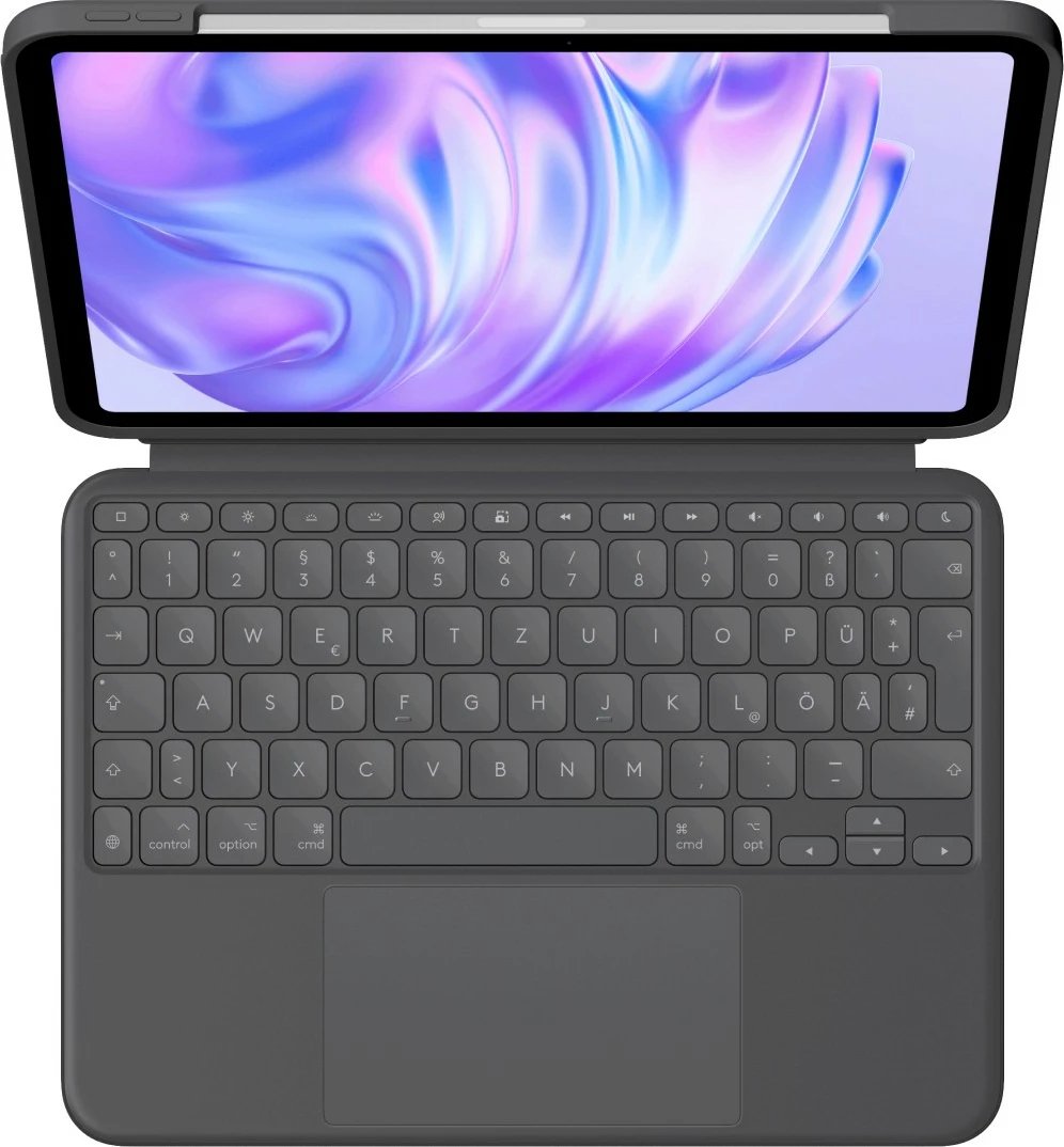 Mbështjellës tastierë Logitech Combo Touch, QWERTY, UK English, Trackpad, iPad Pro 11-inch, Grafit