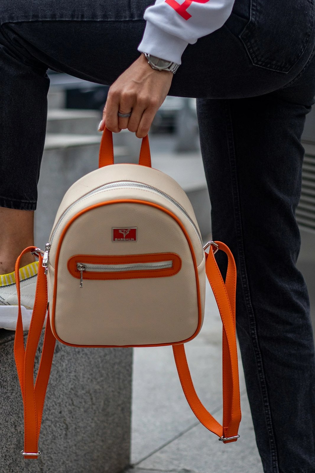 Çantë shpine Oslo, Zoozie Bags, bezhë-portokalli