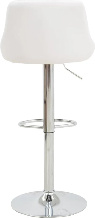 Karrige për bar Boronez, e bardhë, lartësi e rregullueshme, bazë kromi, set prej 2 copë, 47x49x112cm