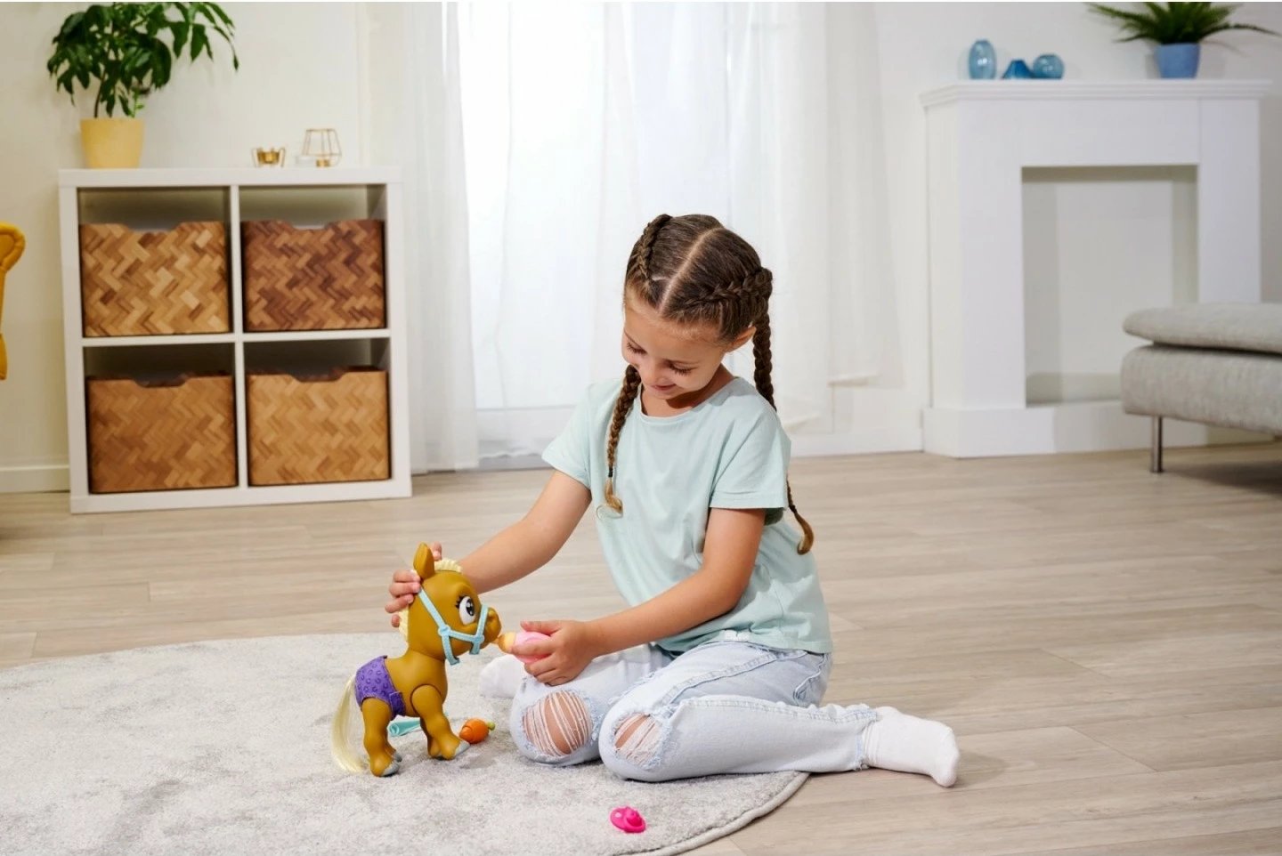Lodër poni Pamper Petz Simba, set me aksesorë, për fëmijë, shumëngjyrëshe