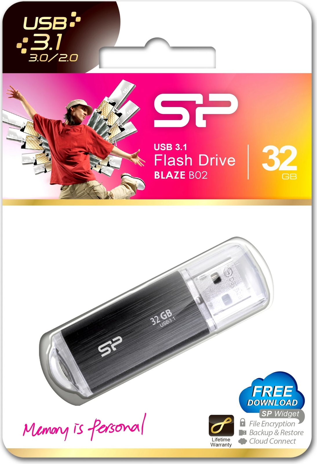 USB stick Silicon Power B02 32GB USB 3.1, zi