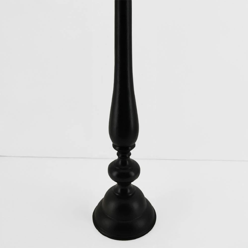 Mbajtëse qirinjsh IONAS, alumin i zi, 18x18x74 cm