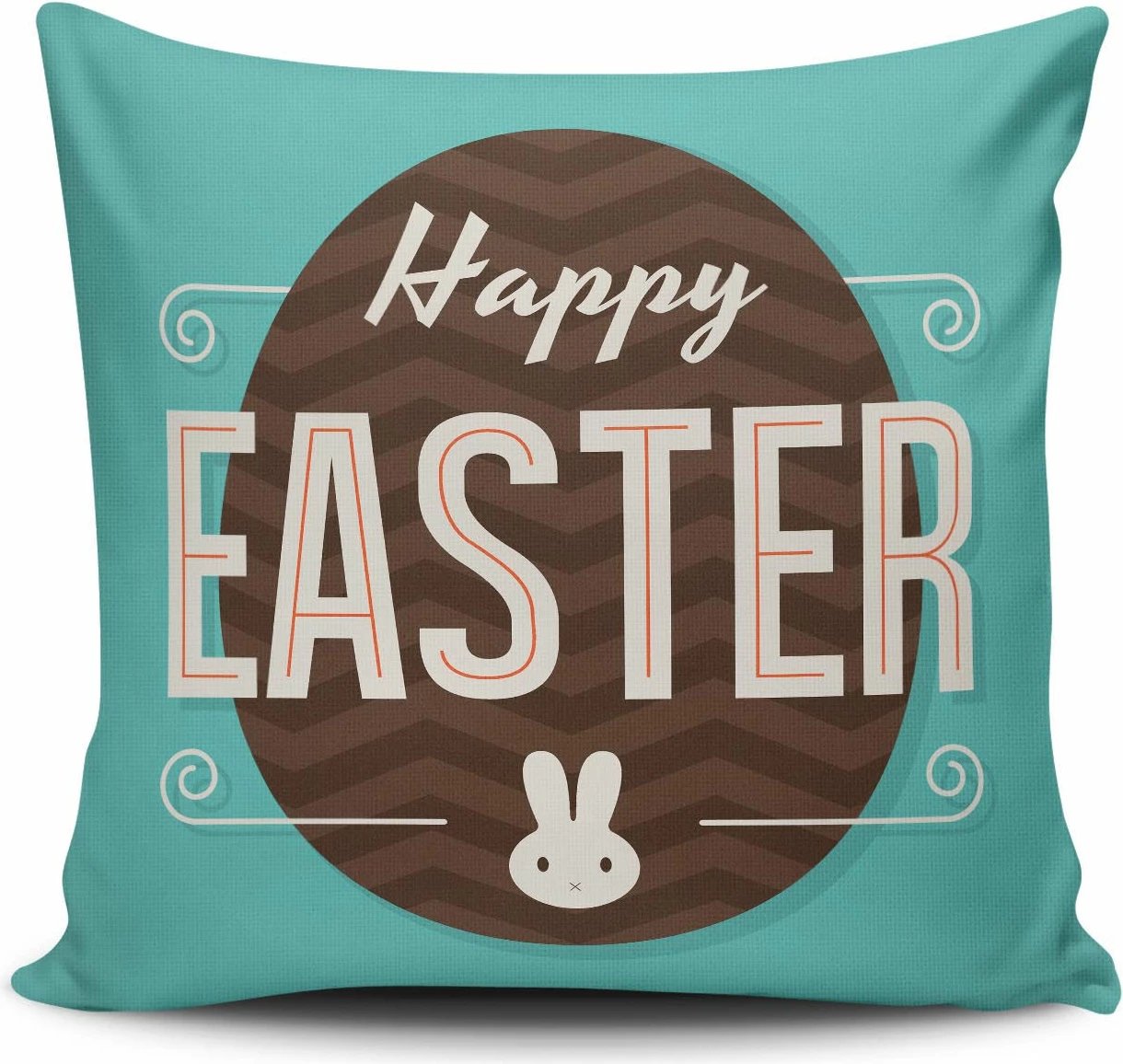 Jastëk dekorativ, shumëngjyrësh, dizajn Pashkësh, EASKRL-02, 43x43cm