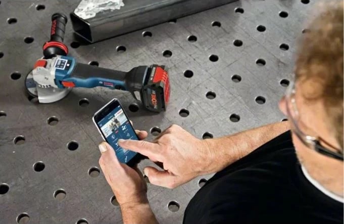 Brushe elektrike Bosch GWX 18V-10 SC, 18V, 12.5cm, pa kabllo, kaltër