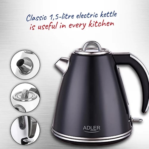 çajnik elektrik Adler AD 1343 1.5 L inox STRIX i zi