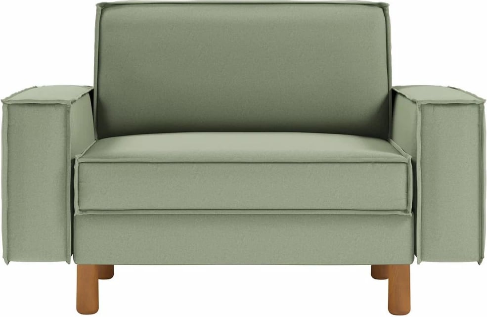 Karrige një vendëshe Sparrow, kadife ngjyrë jeshile deti, këmbë dru arre