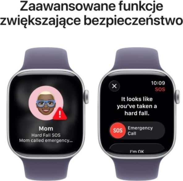 Smartwatch Apple Watch Series 11 GPS+Cellular, 46 mm, alumini, 64 GB, rrip sportiv M/L, argjendtë/vjollcë