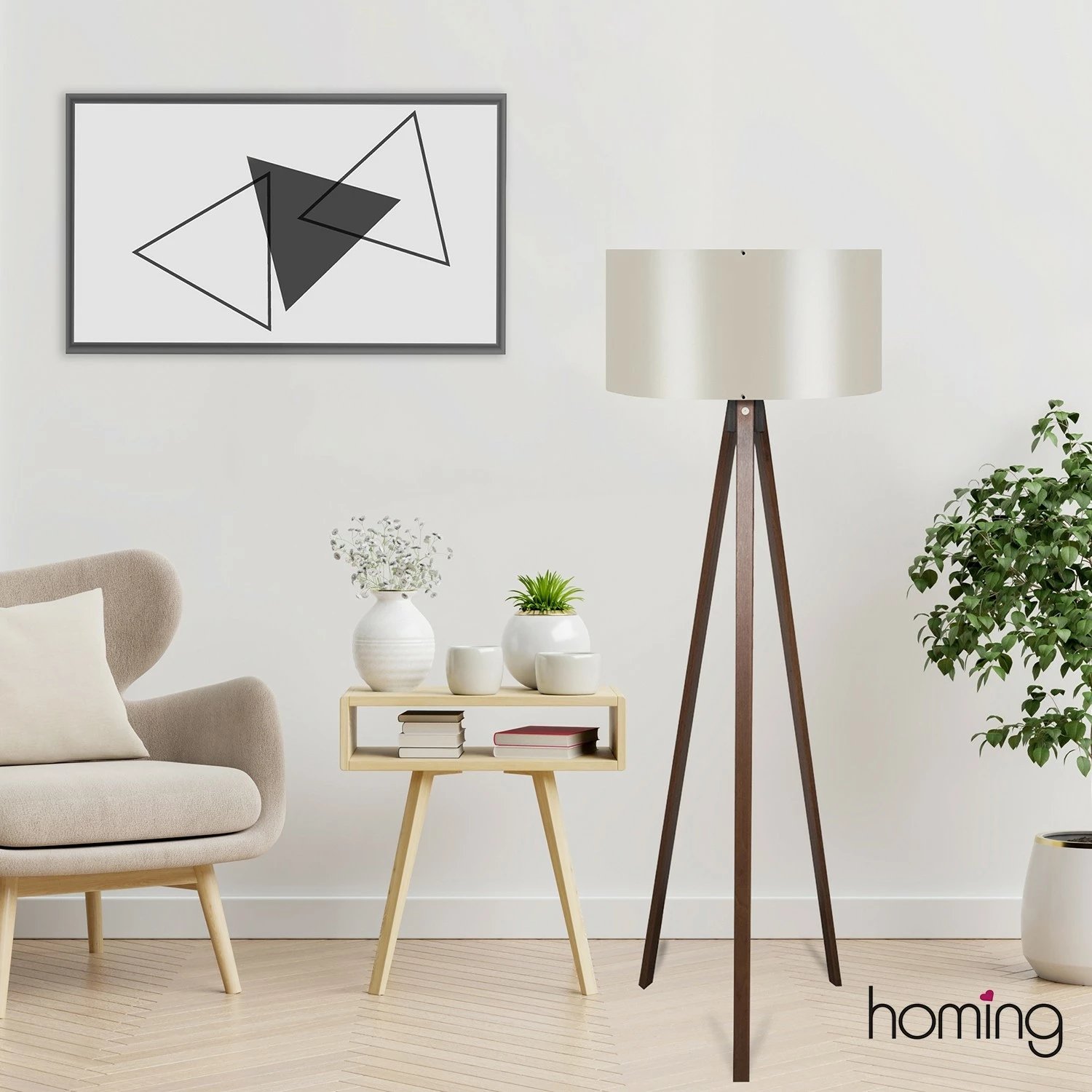 Llambë dyshemeje Opviq, AYD - 2224, ngjyrë krem, 140 cm