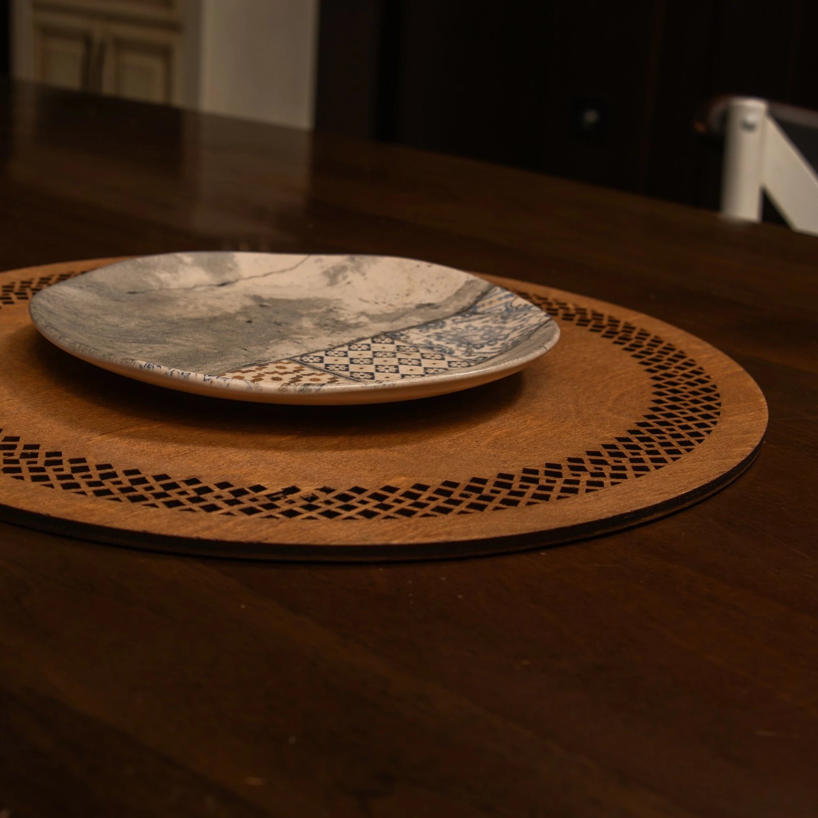 Set nënshtruesish tavoline prej druri, Hermia, Selçuk, ngjyrë arre, 6 copë