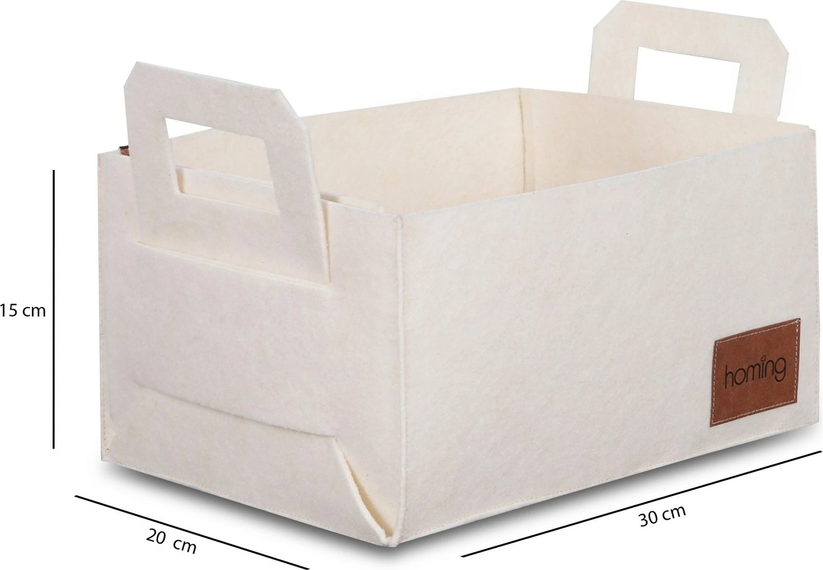 Organizues tavoline prej ndjesi, krem, Aberto Design, HMY-6266, 30x20x15cm