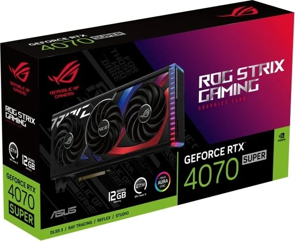 Kartelë grafike ASUS ROG STRIX RTX 4070 SUPER, 12 GB GDDR6X, Multi Kartelë grafike ASUS ROG STRIX RTX 4070 SUPER, 12 GB GDDR6X, Multi