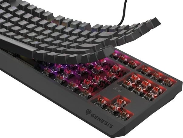 Tastierë mekanike Genesis Thor 230 TKL, Outemu Brown, RGB, anglisht, e zezë Tastierë mekanike Genesis Thor 230 TKL, Outemu Brown, RGB, anglisht, e zezë