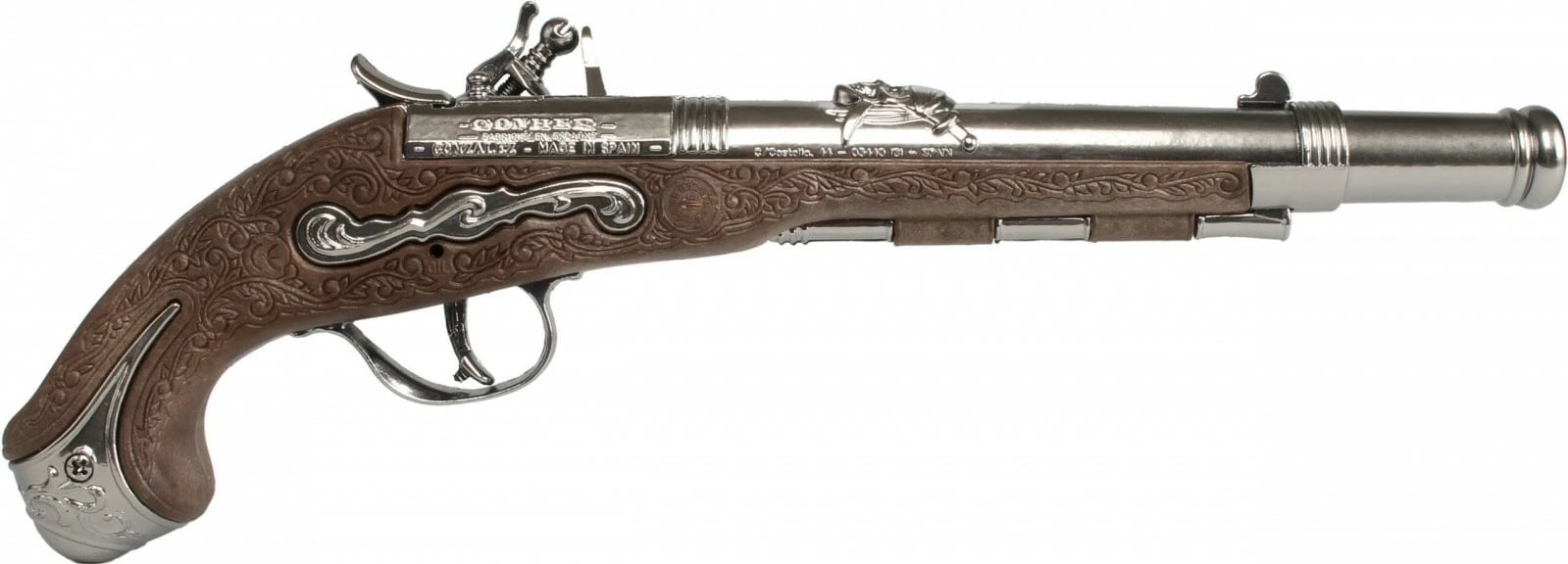 Pistoletë piratësh metalike Pulio Gonher 15594/0, Kafe