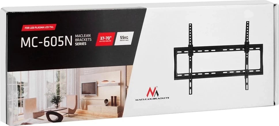 Mbajtës muri për TV Maclean MC-605, 32'' - 70", Alumini
