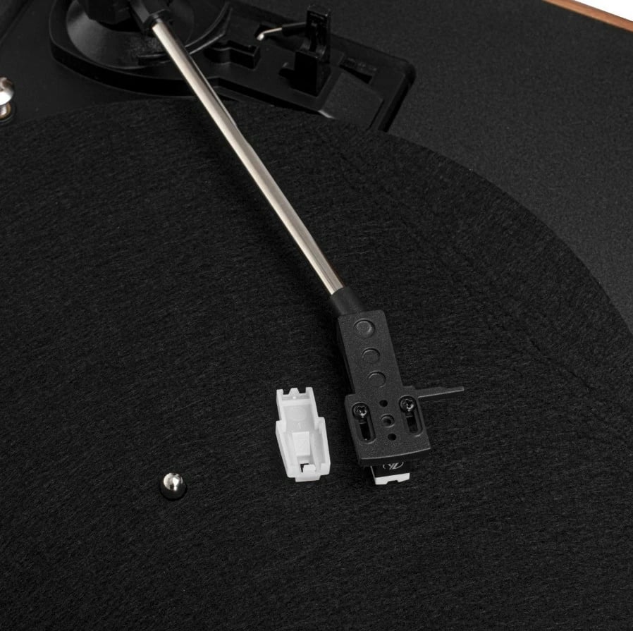 Gramofon Adler AD1915 me USB, Bluetooth, altoparlantë të integruar, i zi me pamje druri