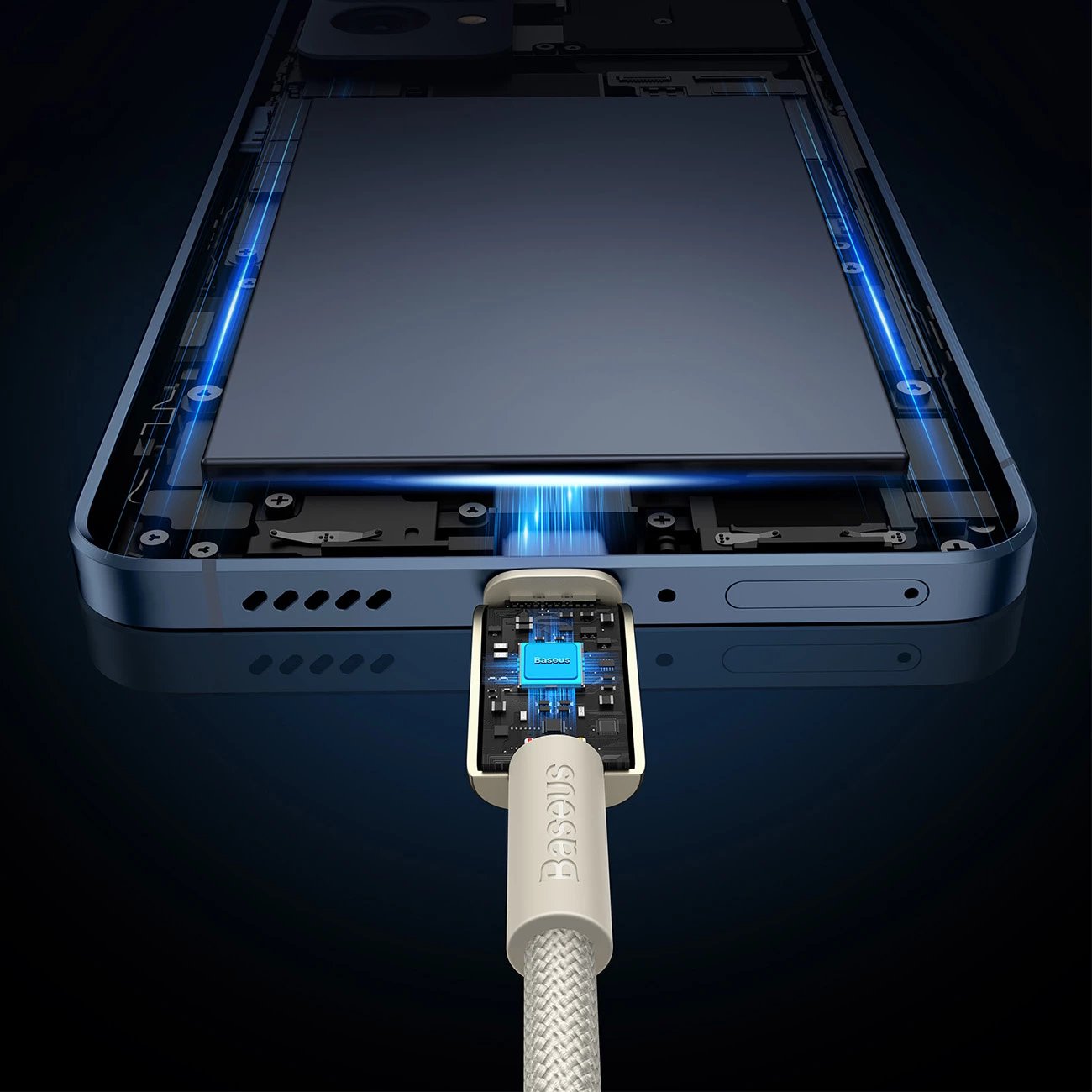 Kabllo USB-C në USB-C Baseus Tungsten Gold, 1m, 100W, Ari