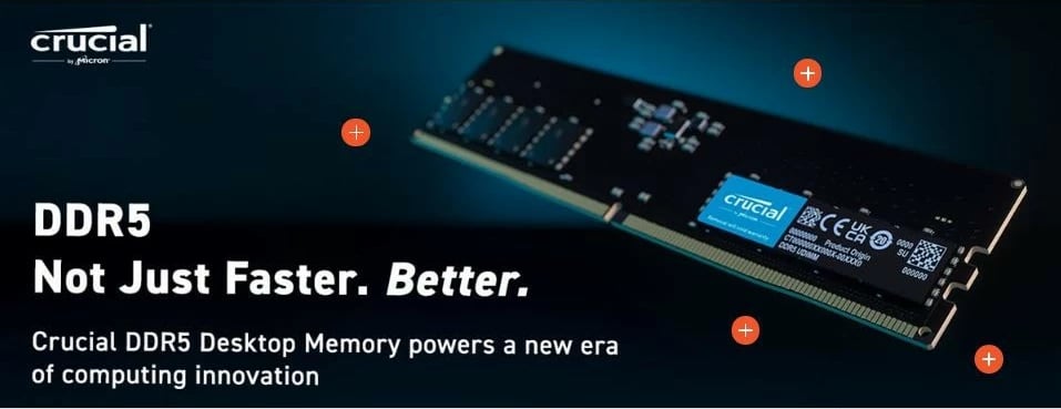 RAM memorje Crucial DDR5 8GB 4800MT/s UDIMM, i zi