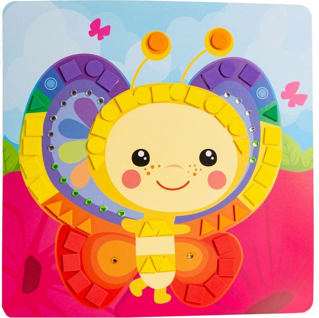 Set kreativ me ngjitëse kafshësh ASKATO 113746, 12 kartona, shumëngjyrëshe