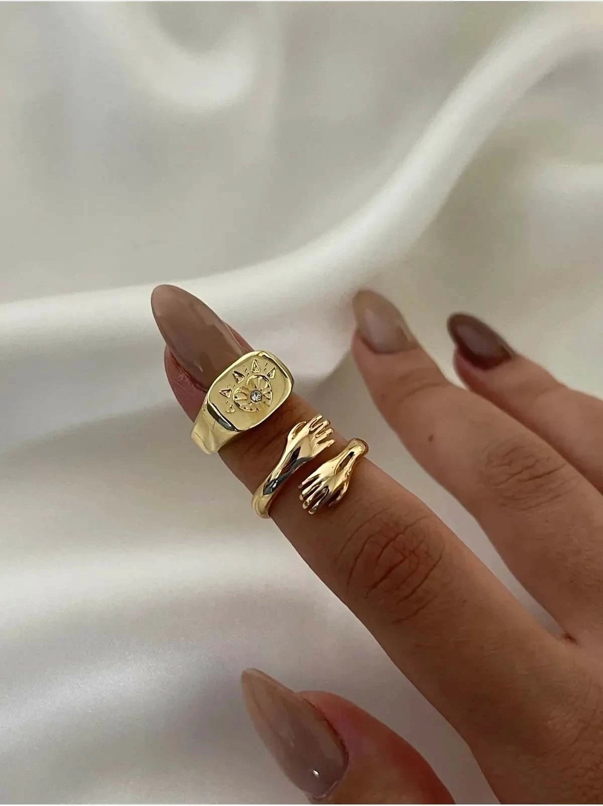 Unaza Jumeon, ngjyrë ari, 2 copë