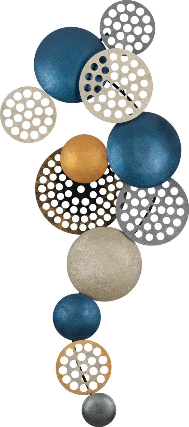 Aksesor dekorativ metalik për mur, Wallity Bronte, CH103-2, shumëngjyrësh, 90x8x42 cm