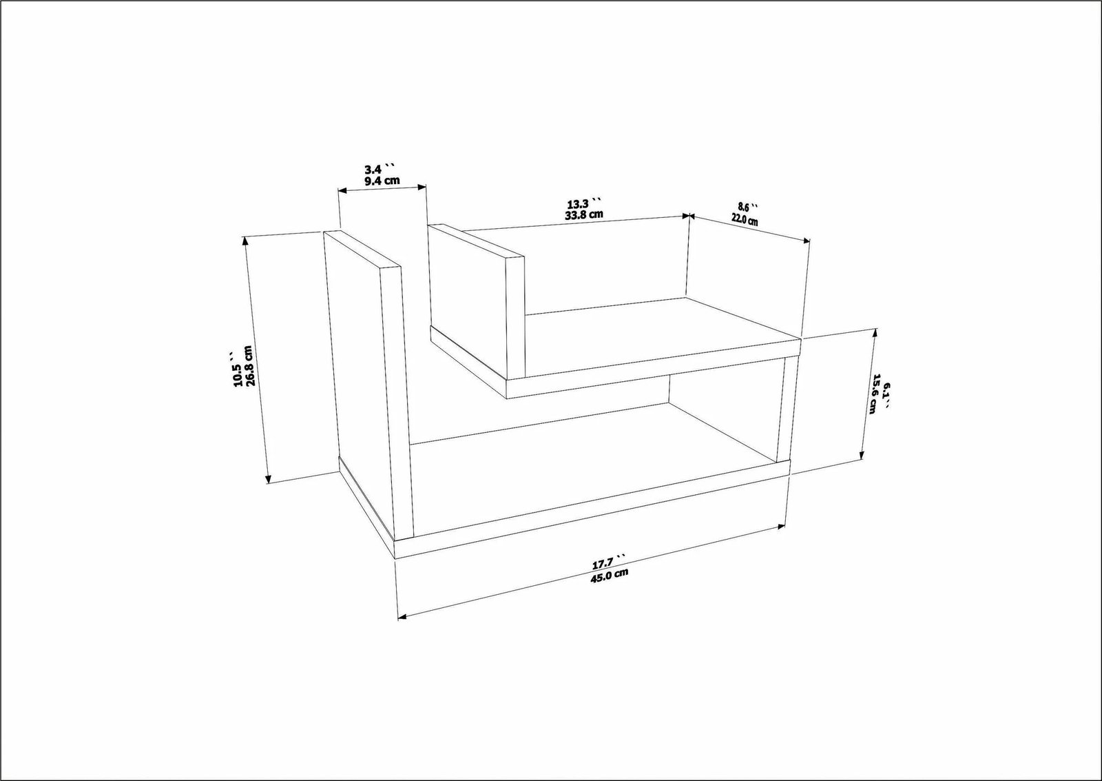 Komodinë nate, Skye Decor, Lara, bezhë