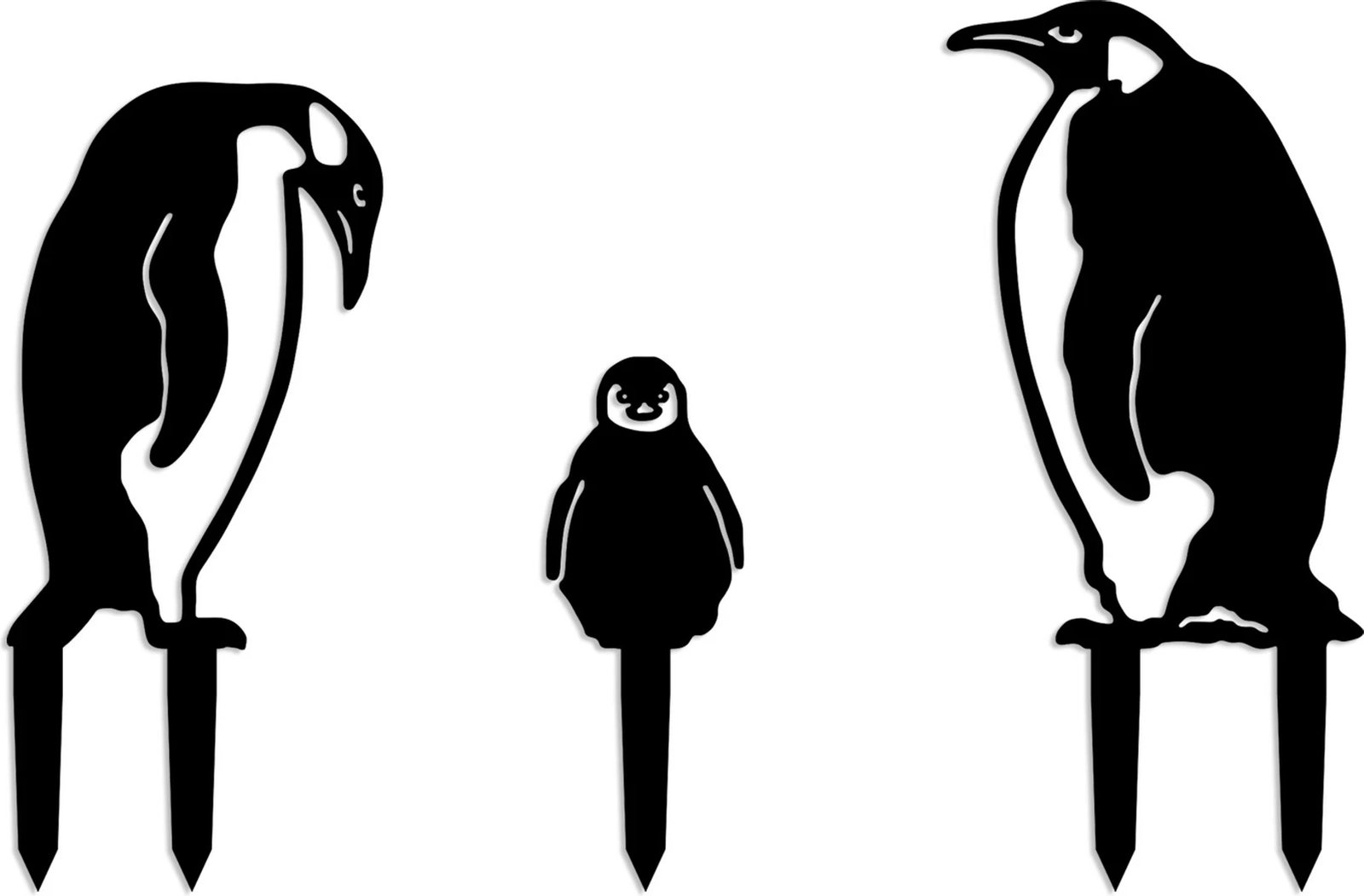 Set dekorativ për kopsht, Aberto Design, Fam 03, ngjyrë e zezë, 3 copë