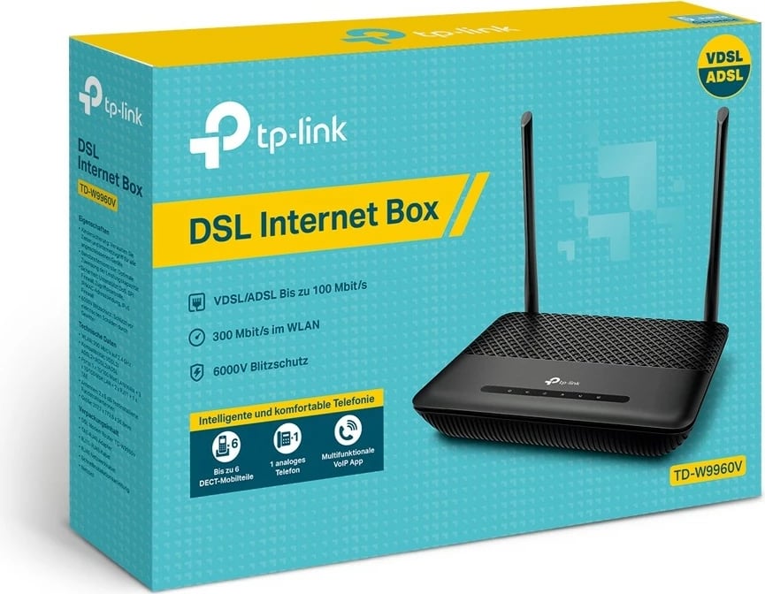 Router TP-Link TD-W9960V, Wi-Fi 4, Single-band, Ethernet LAN, VDSL, i zi
