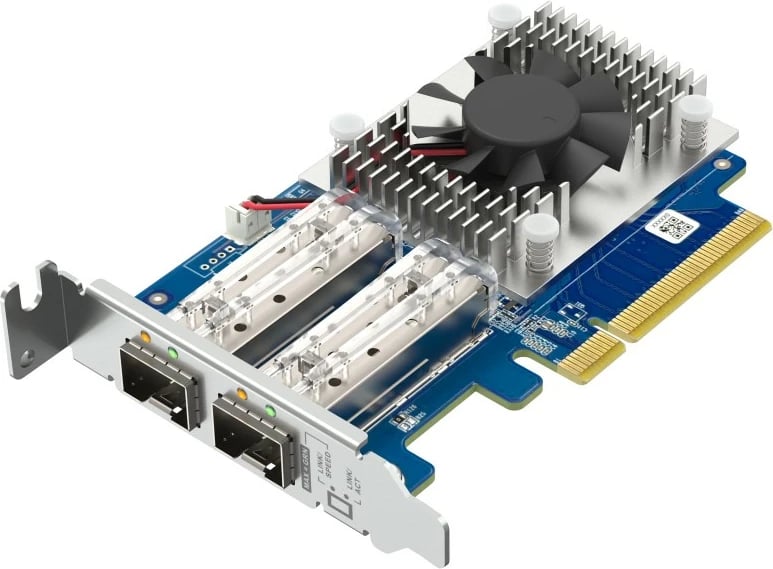 Kartë rrjeti QNAP QXG-10G2SF-NXE, 10GbE, Dual Port, PCIe, me ventilator Kartë rrjeti QNAP QXG-10G2SF-NXE, 10GbE, Dual Port, PCIe, me ventilator