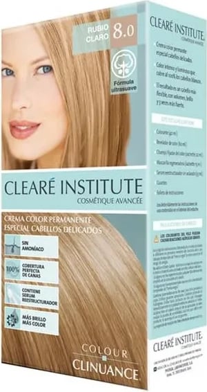 Krem ngjyrosës për flokë CLEARÉ INSTITUTE Colour Clinuance 8.0 Blond i Çelët