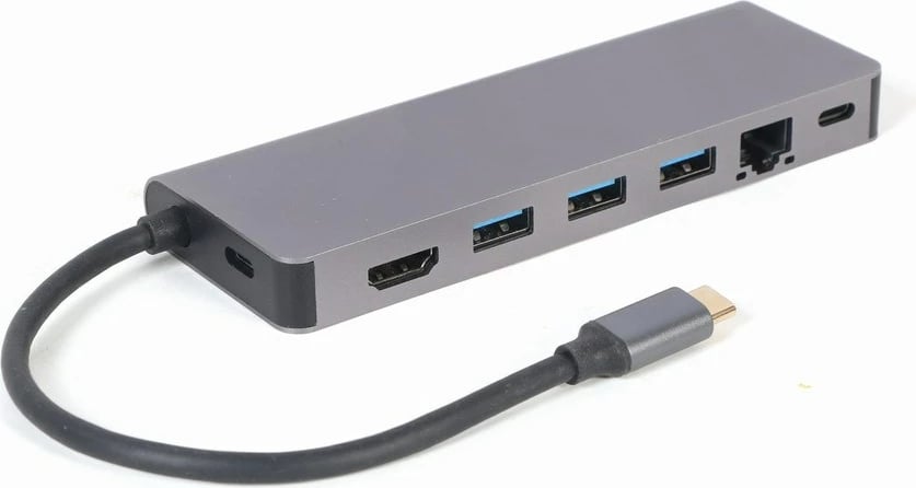 Përshtatës USB, Gembird A-CM-COMBO5-05, 5x porte, type-C, hiri