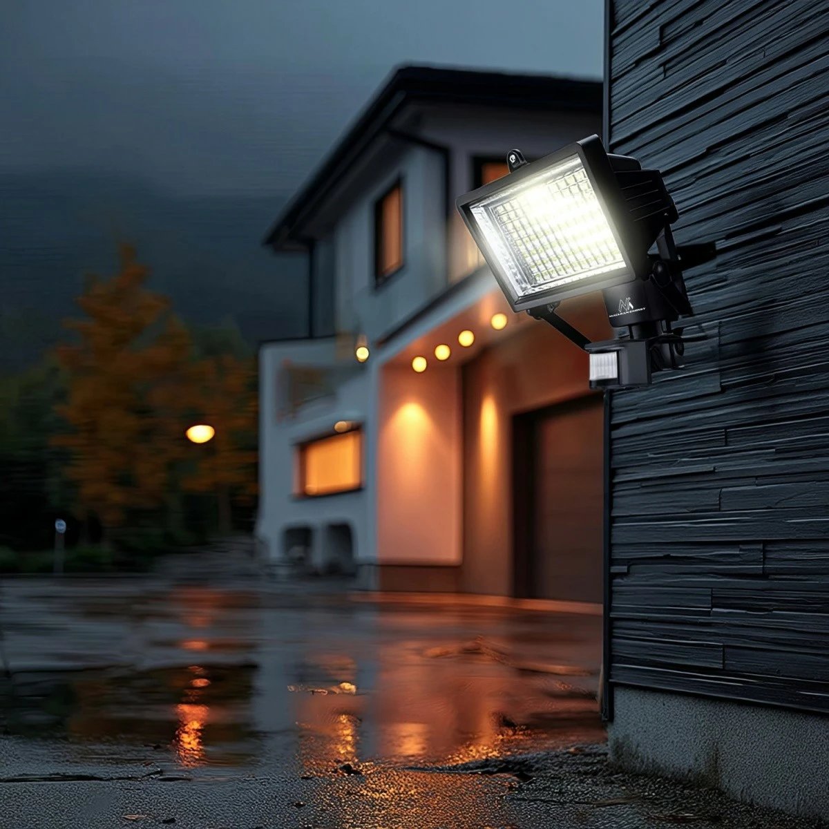 Prozhektor LED solar me sensor lëvizjeje IP44, Maclean MCE442, 6W, 360 lm, 6000K, bateri 2400 mAh