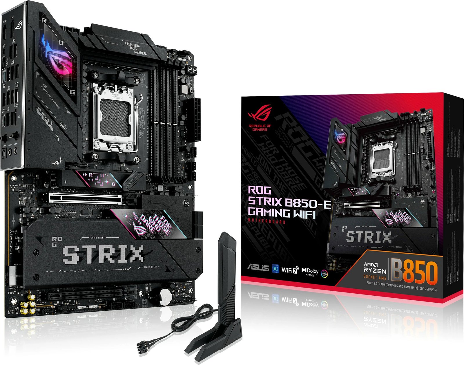 Pllakë amë ASUS ROG STRIX B850-E Gaming WIFI, AM5 Pllakë amë ASUS ROG STRIX B850-E Gaming WIFI, AM5