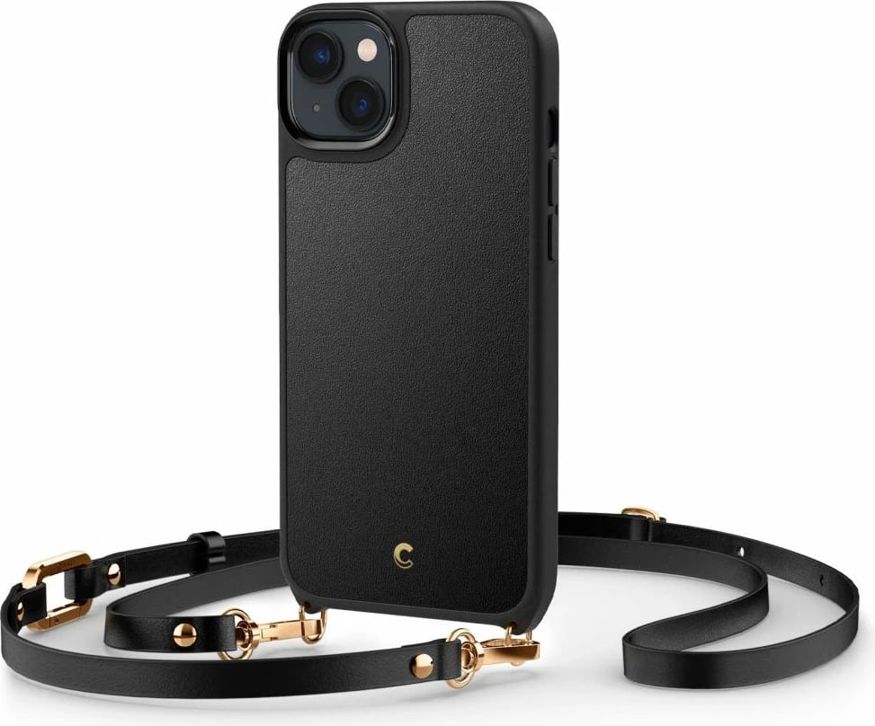 Mbështjellës Spigen Cyrill Classic Charm Mag për iPhone 14 Plus, MagSafe, i zi, me rrip