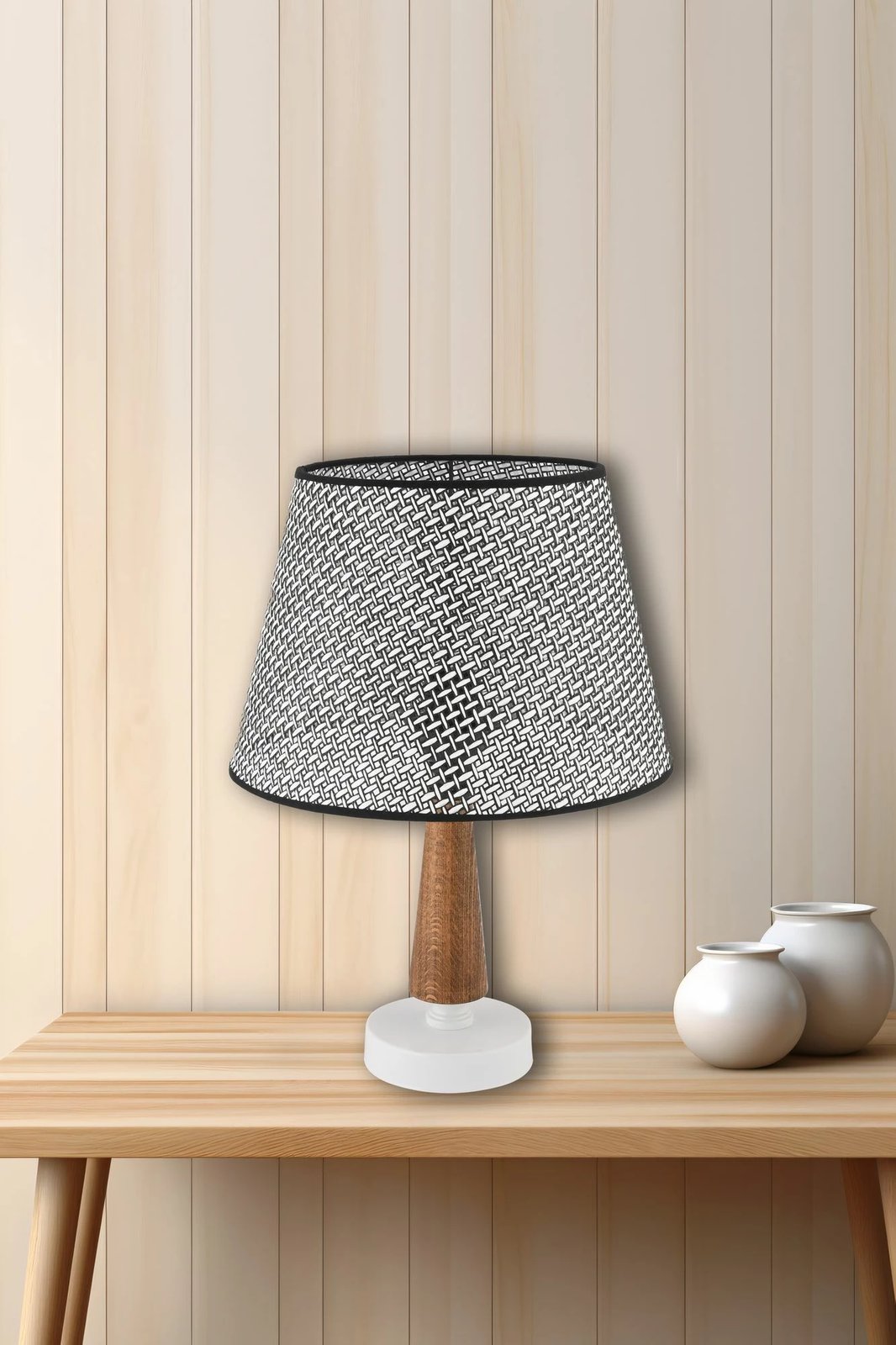 Llambë tavoline Opviq, 302 Hazeran, gri, kafe, bardhë