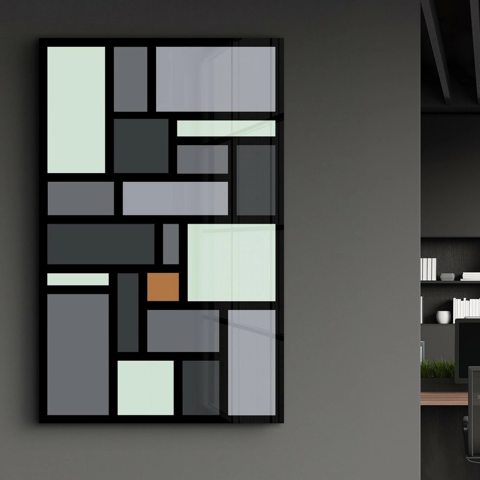 Pikturë dekorative prej xhami të temperuar, Wallity, VFT-3023, 46x72cm