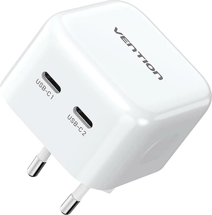 Karikues prizë Vention FBPW0-EU, 35W, 2x USB-C, GaN, i bardhë