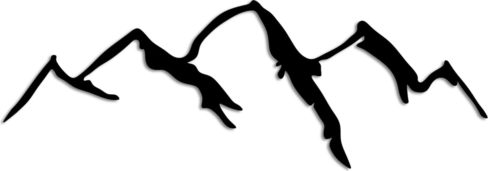 Aksesor muri dekorativ prej metali, Wallity, mal, e zezë, 66x23cm