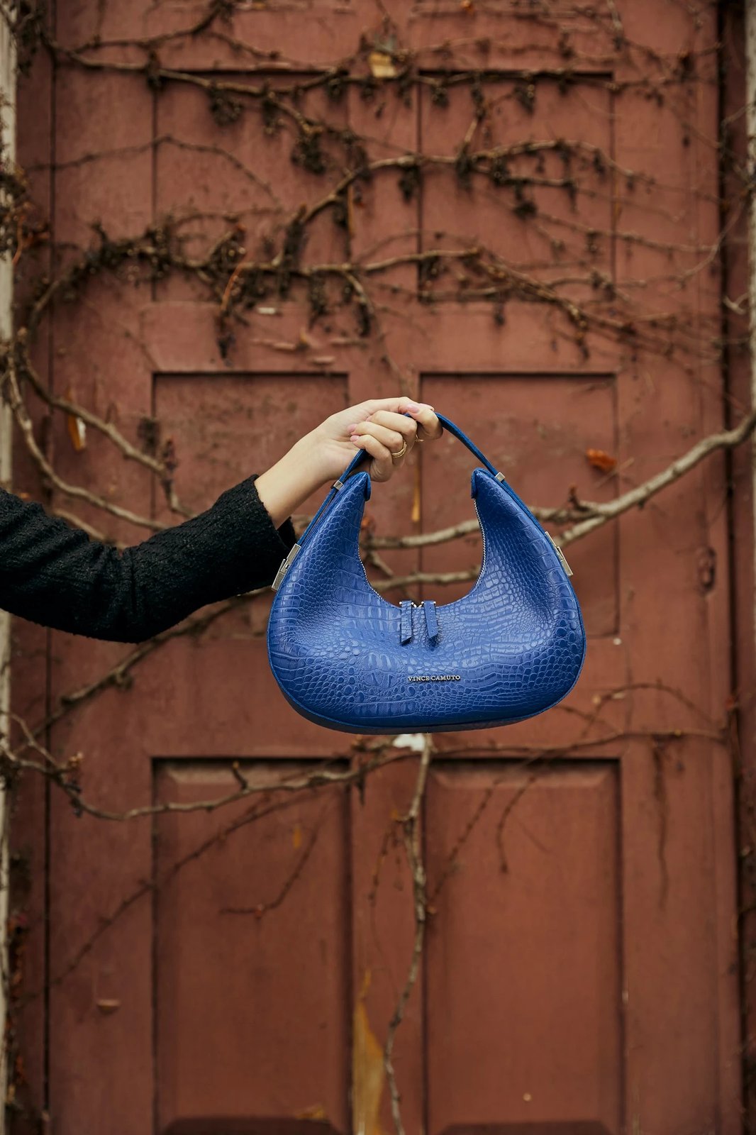 Çantë krahu Vince Camuto, Riviera - Croco Sax Blue