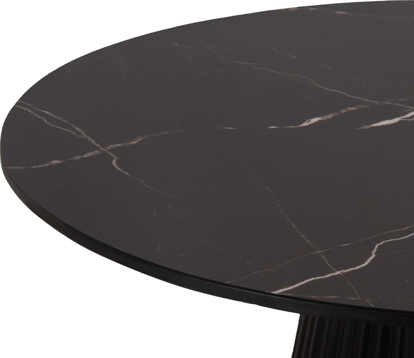 Tavolina kafeje 2 copë DIEN FH9926, baza metalike dhe sipërfaqe qeramike, ngjyrë e zezë, Φ56&Φ43 cm