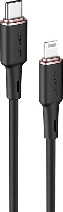 Kabllo Acefast C2-01, USB Type-C në Lightning, 1.2m, 30W, e zezë