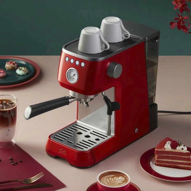 Makine ekspresi Solis Barista Perfetta Plus SOL98019, e kuqe