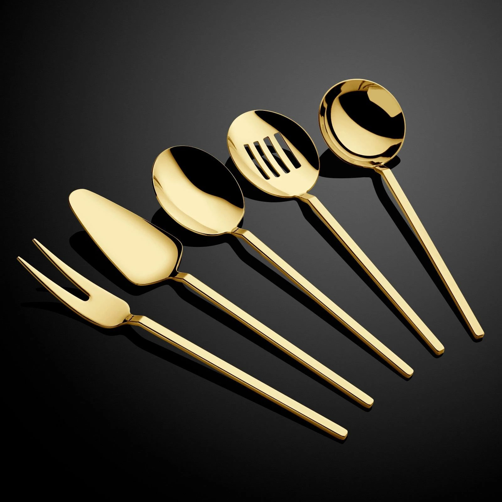 Set shërbimi (5 copë), Hermia, Carre, ngjyrë ari