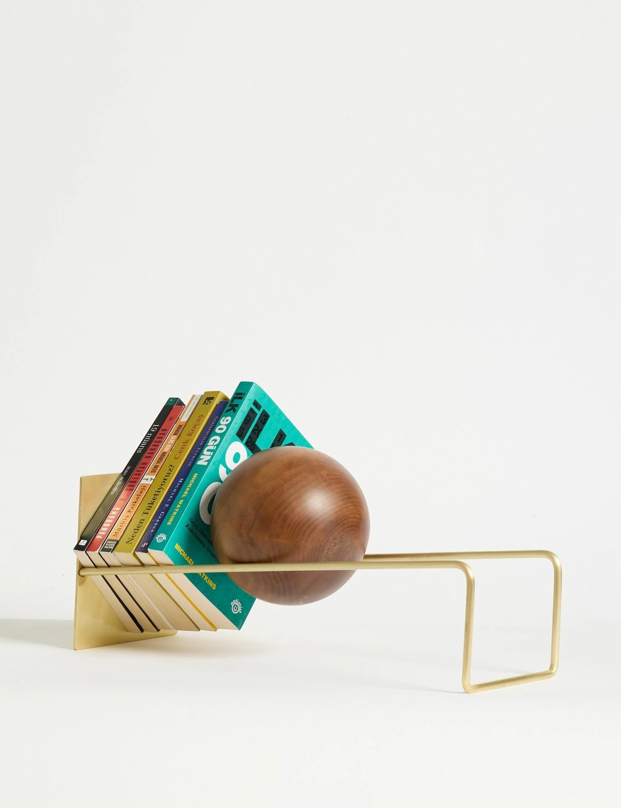 Mbajtës librash dekorativ Skye Decor, ngjyrë ari antik
