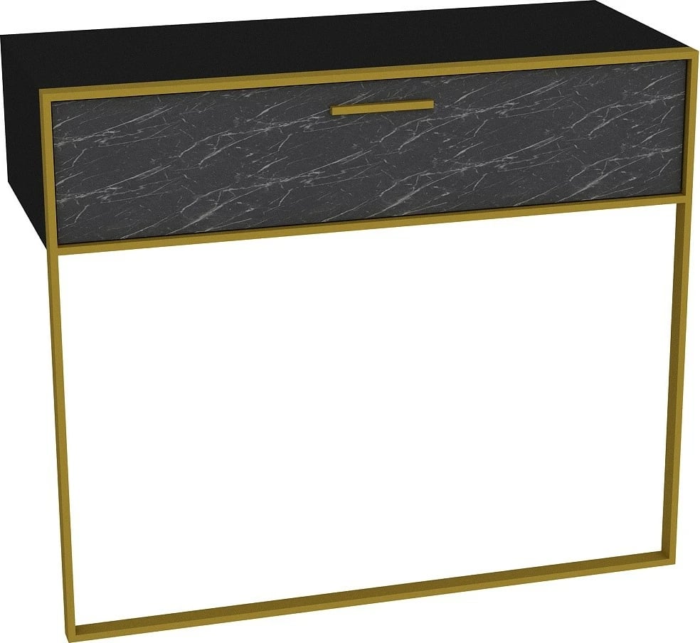 Kredencë Hanah Home Polka, ngjyrë e zezë dhe ari